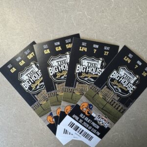 Big House Ball Game Commemorative Ticket